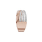 One Line Cross Diamond Cocktail Ring 18 KT / Rose Gold / 18