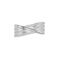 One Line Cross Diamond Cocktail Ring 18 KT / White Gold / 18