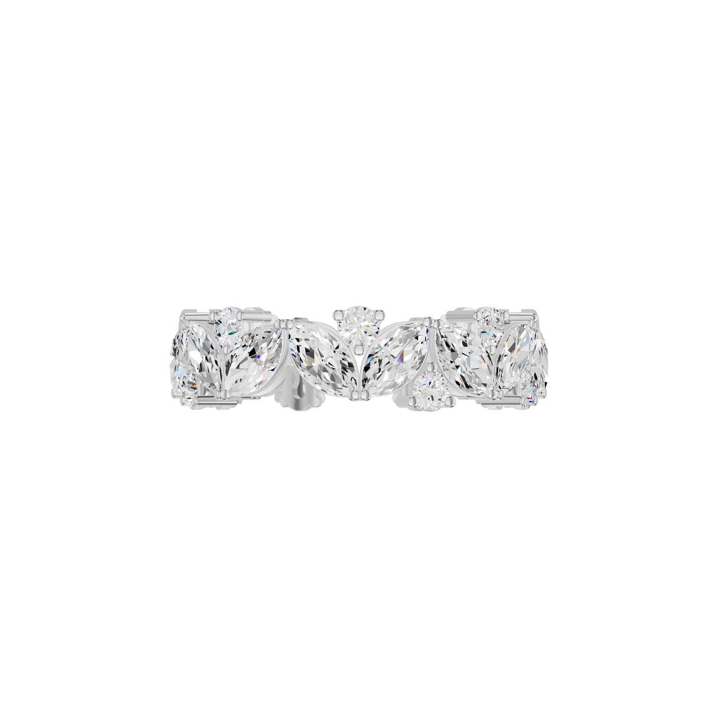 Marquise Cluster Diamond Band Ring