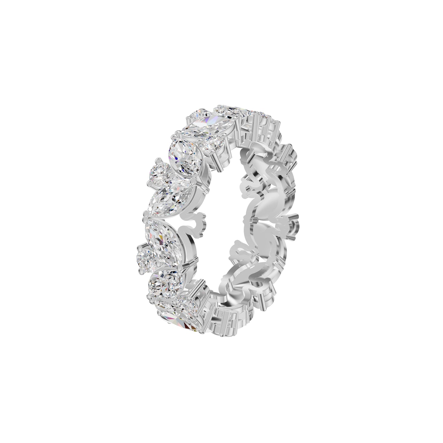 Marquise Cluster Diamond Band Ring