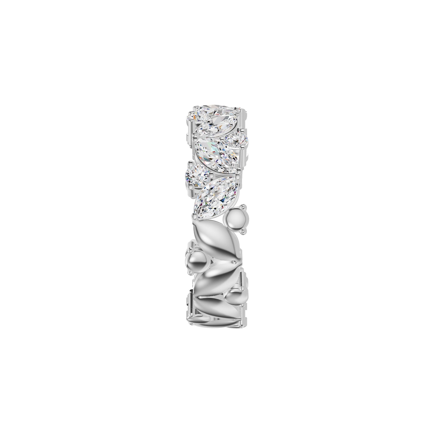 Marquise Cluster Diamond Band Ring