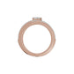 Emerald-cut Crisscross Diamond Cocktail Ring 18 KT / Rose Gold / 18