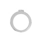 Emerald-cut Crisscross Diamond Cocktail Ring 18 KT / White Gold / 18