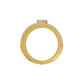 Emerald-cut Crisscross Diamond Cocktail Ring 18 KT / Yellow Gold / 18