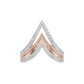 Wishbone Chevron Diamond Ring 18 KT / Rose Gold / 18