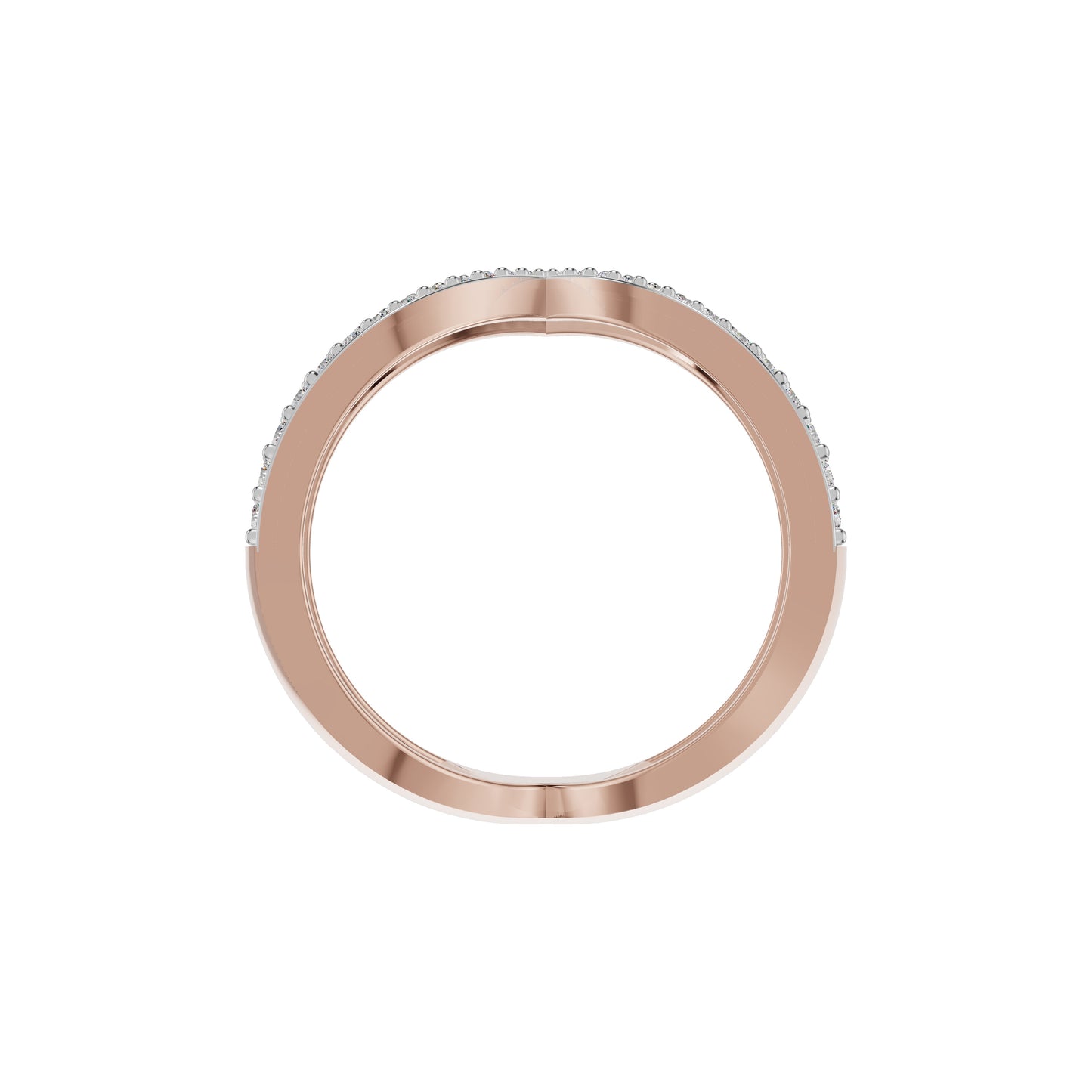 Wishbone Chevron Diamond Ring 18 KT / Rose Gold / 18