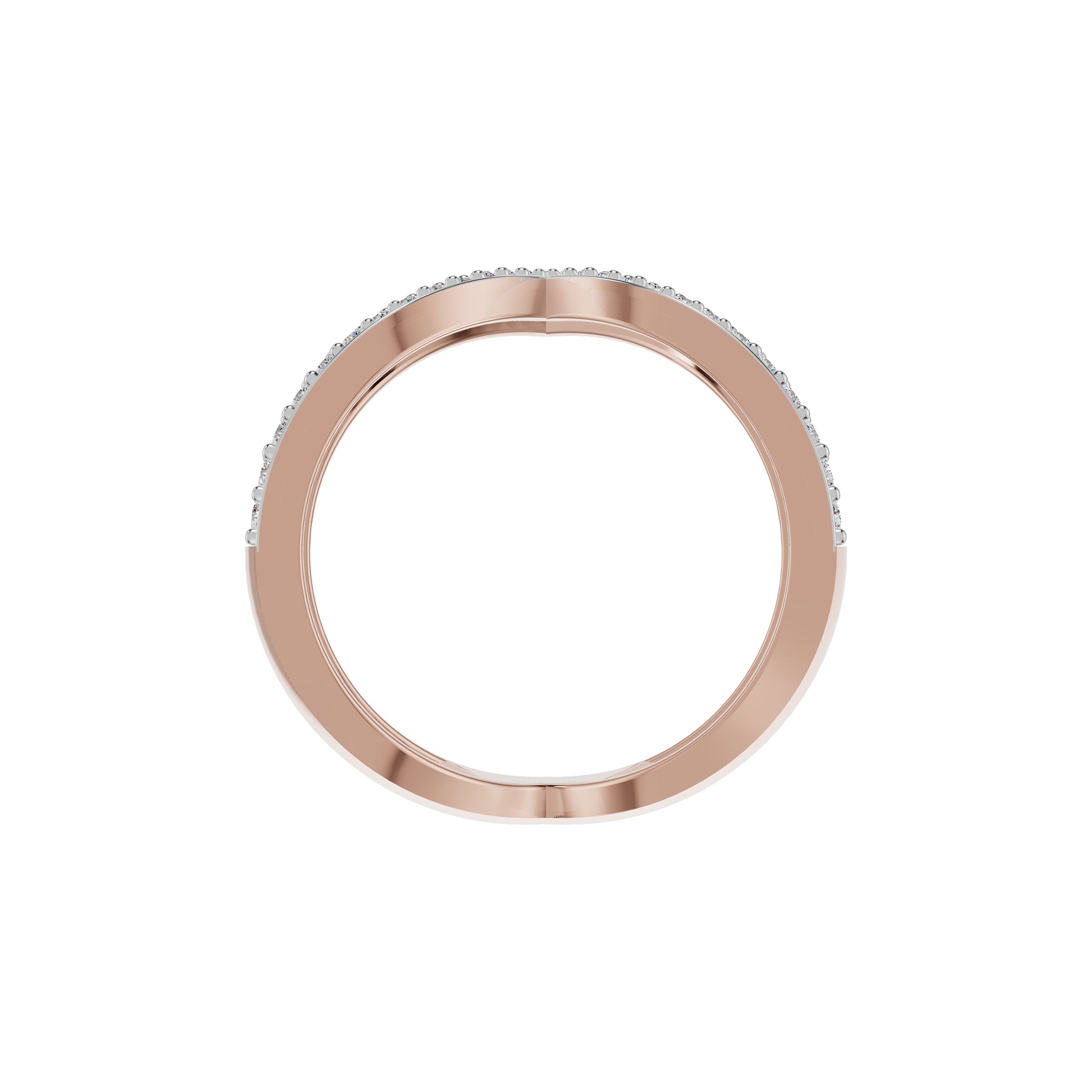 Wishbone Chevron Diamond Ring 18 KT / Rose Gold / 18