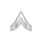 Wishbone Chevron Diamond Ring 18 KT / White Gold / 18