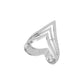 Wishbone Chevron Diamond Ring 18 KT / White Gold / 18