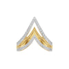 Wishbone Chevron Diamond Ring 18 KT / Yellow Gold / 18