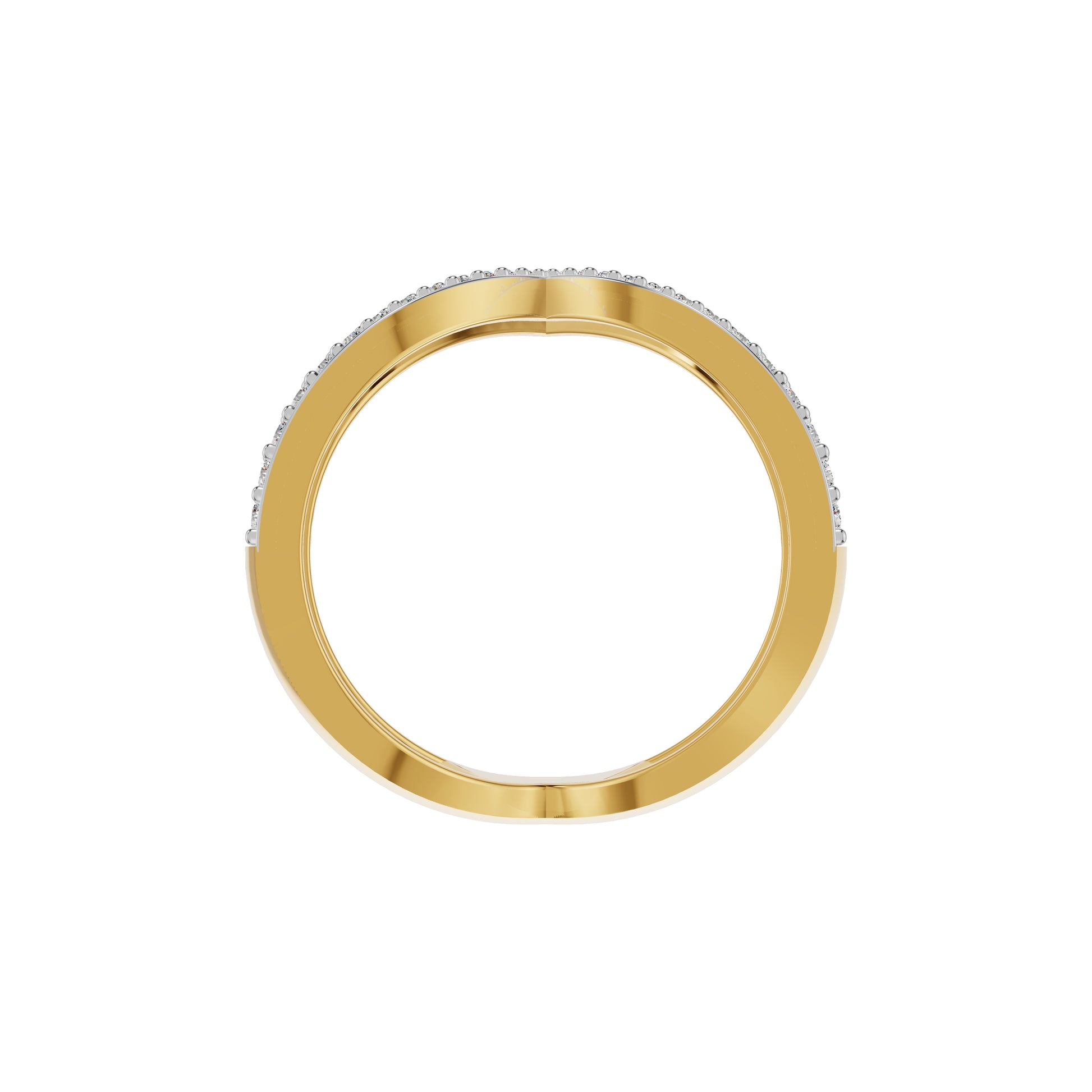 Wishbone Chevron Diamond Ring 18 KT / Yellow Gold / 18