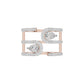 Dual Pear Bypass Diamond Ring 18 KT / Rose Gold / 18