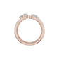 Dual Pear Bypass Diamond Ring 18 KT / Rose Gold / 18