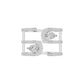 Dual Pear Bypass Diamond Ring 18 KT / White Gold / 18