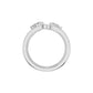 Dual Pear Bypass Diamond Ring 18 KT / White Gold / 18