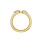 Dual Pear Bypass Diamond Ring 18 KT / Yellow Gold / 18