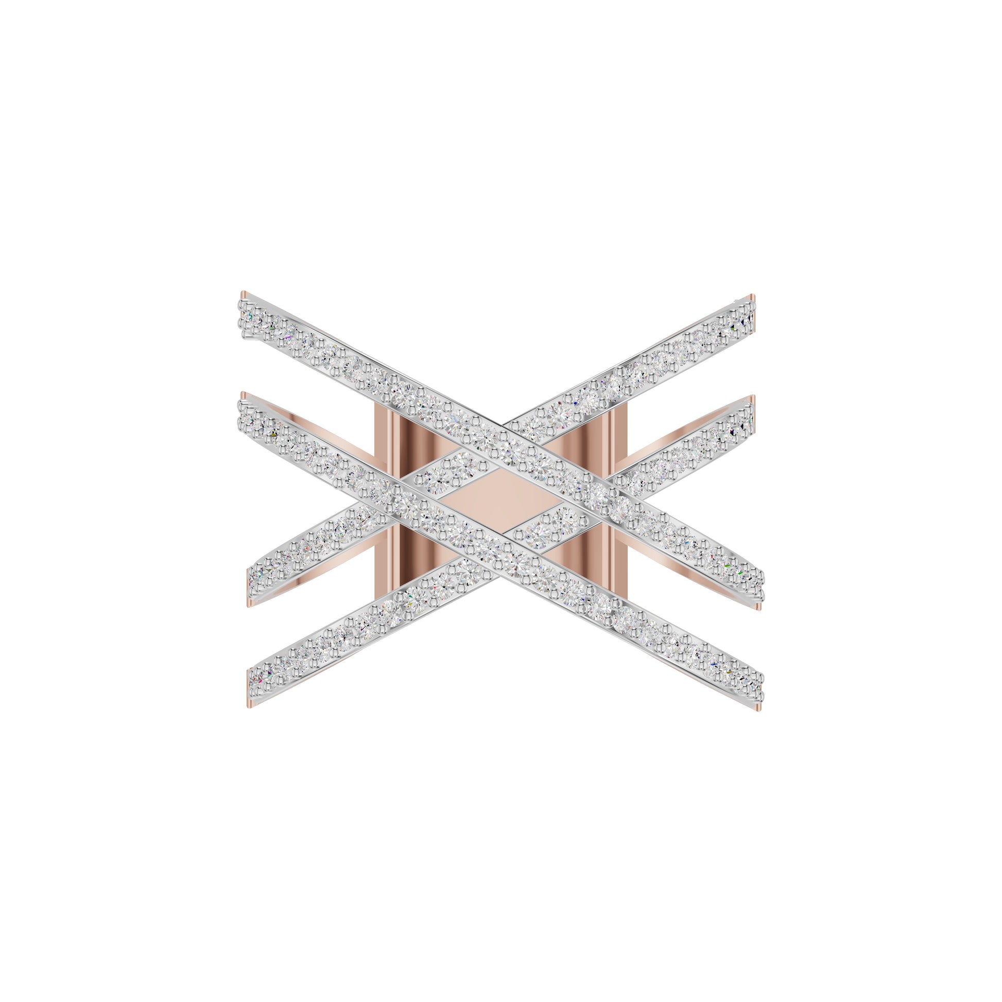 Starry Corset Diamond Ring 18 KT / Rose Gold / 18