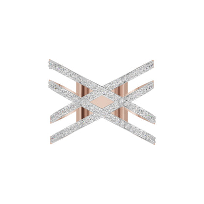 Starry Corset Diamond Ring 18 KT / Rose Gold / 18