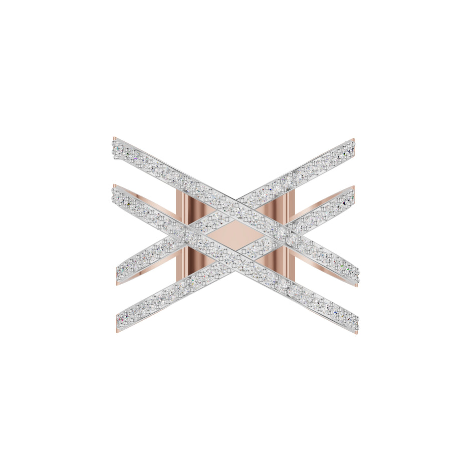 Starry Corset Diamond Ring 18 KT / Rose Gold / 18