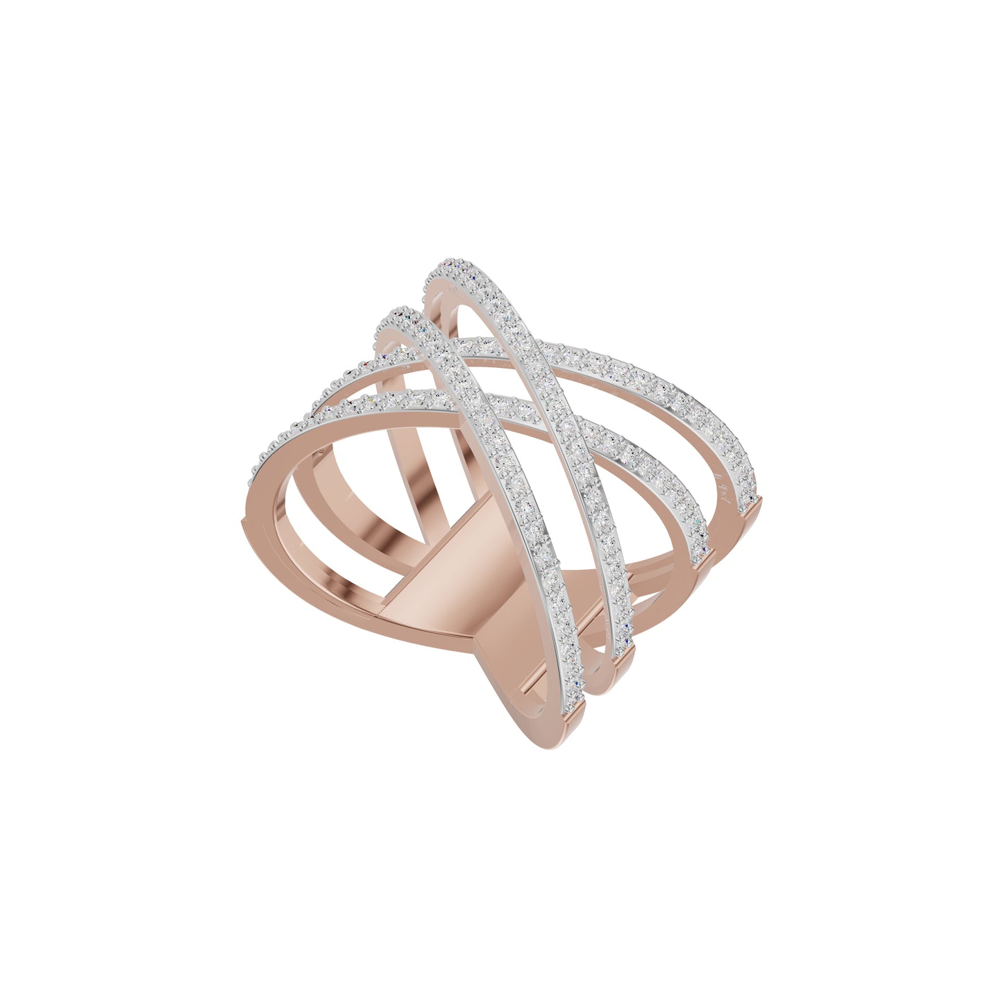 Starry Corset Diamond Ring 18 KT / Rose Gold / 18
