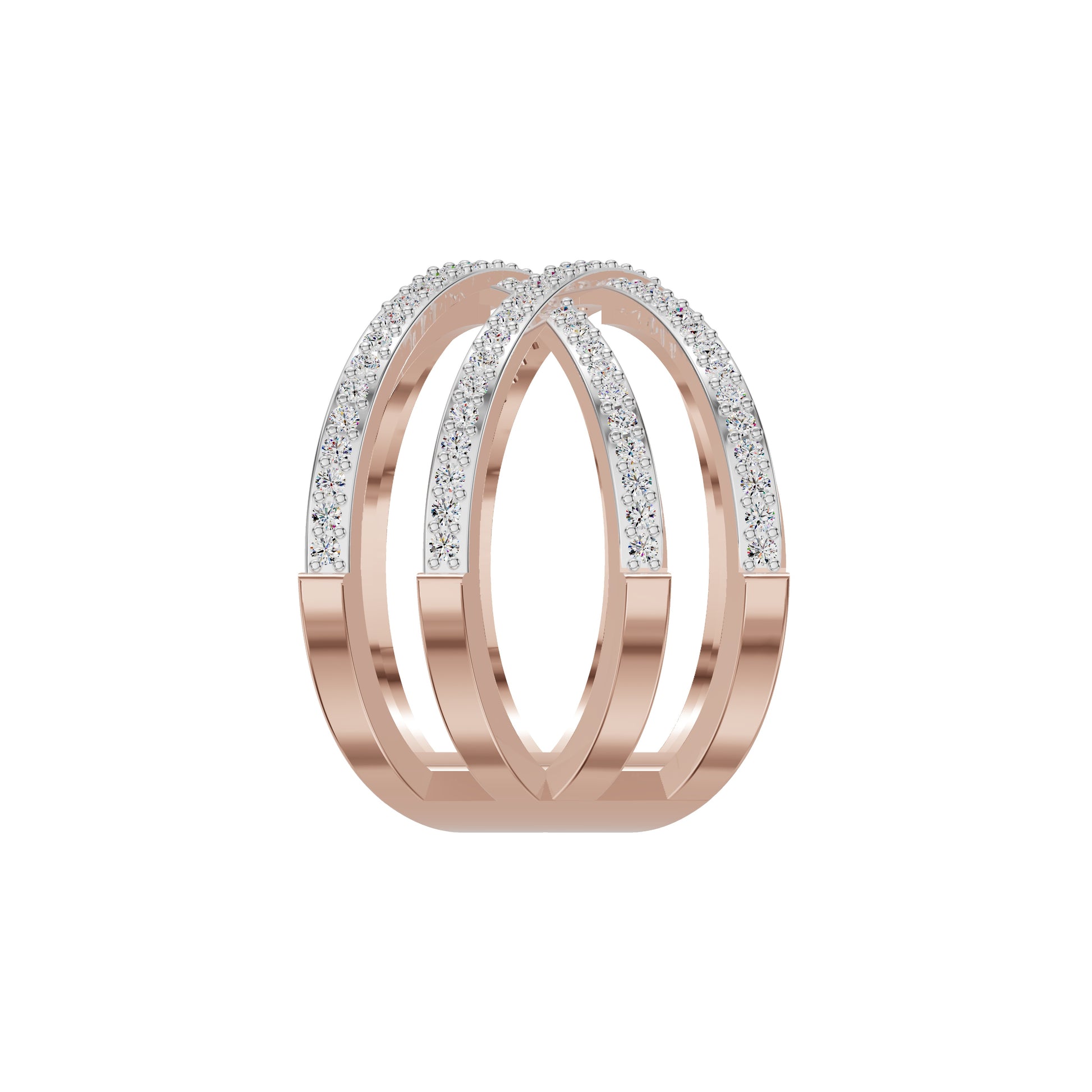 Starry Corset Diamond Ring 18 KT / Rose Gold / 18