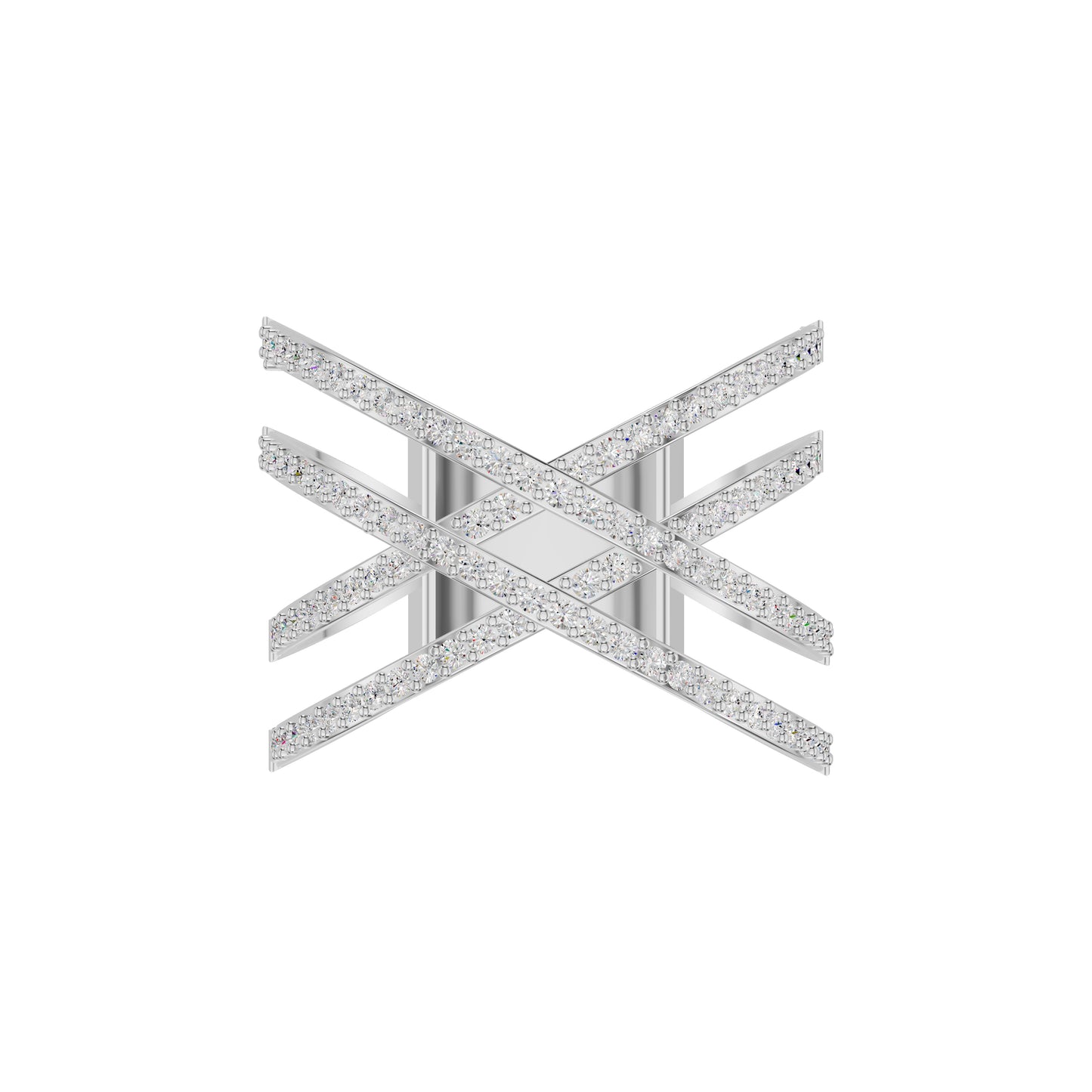 Starry Corset Diamond Ring 18 KT / White Gold / 18