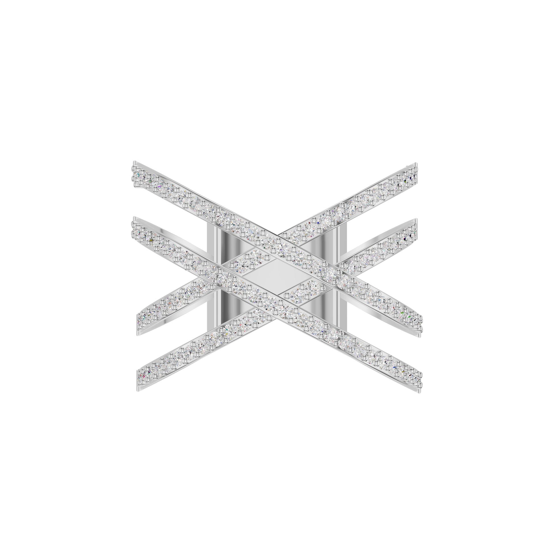Starry Corset Diamond Ring 18 KT / White Gold / 18