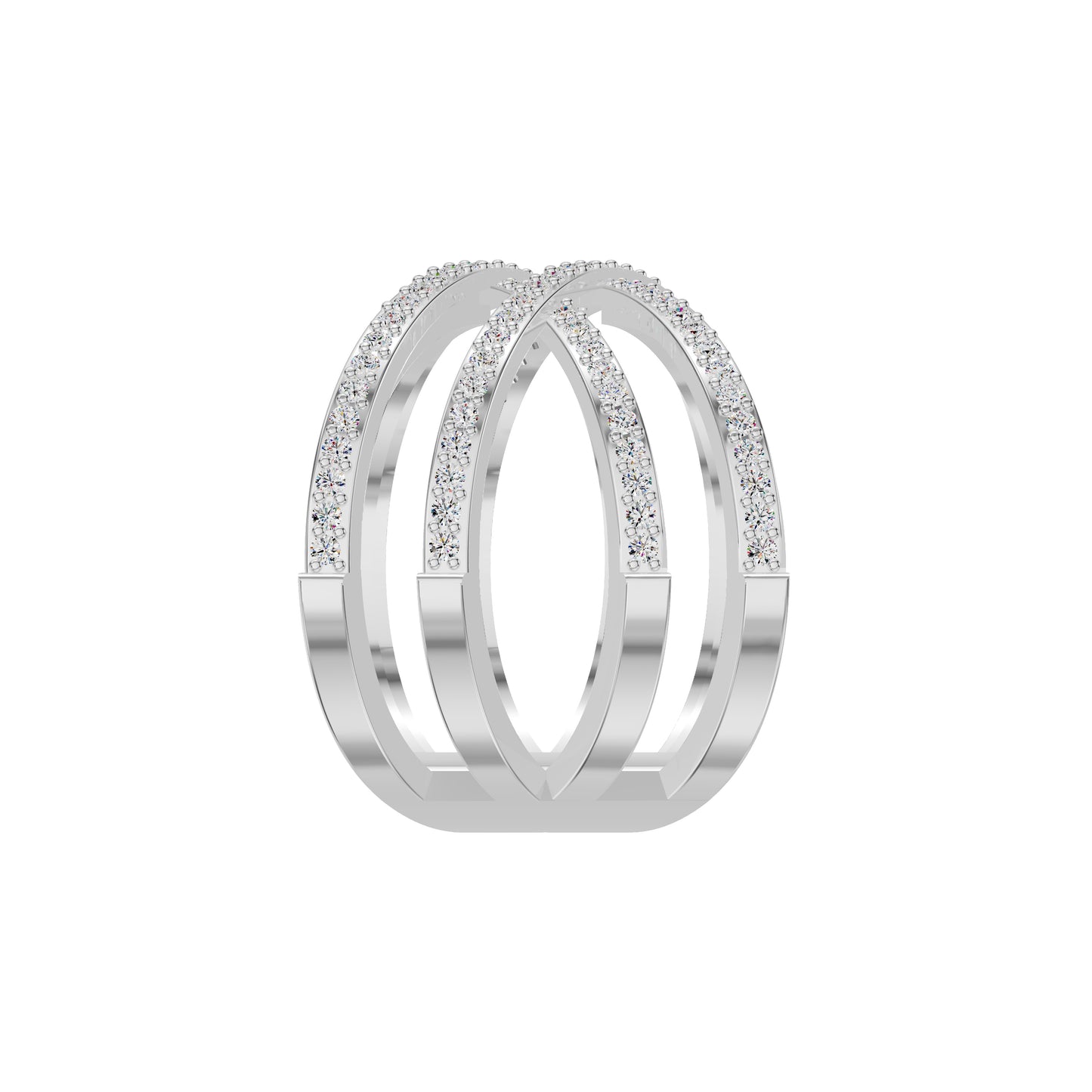 Starry Corset Diamond Ring 18 KT / White Gold / 18