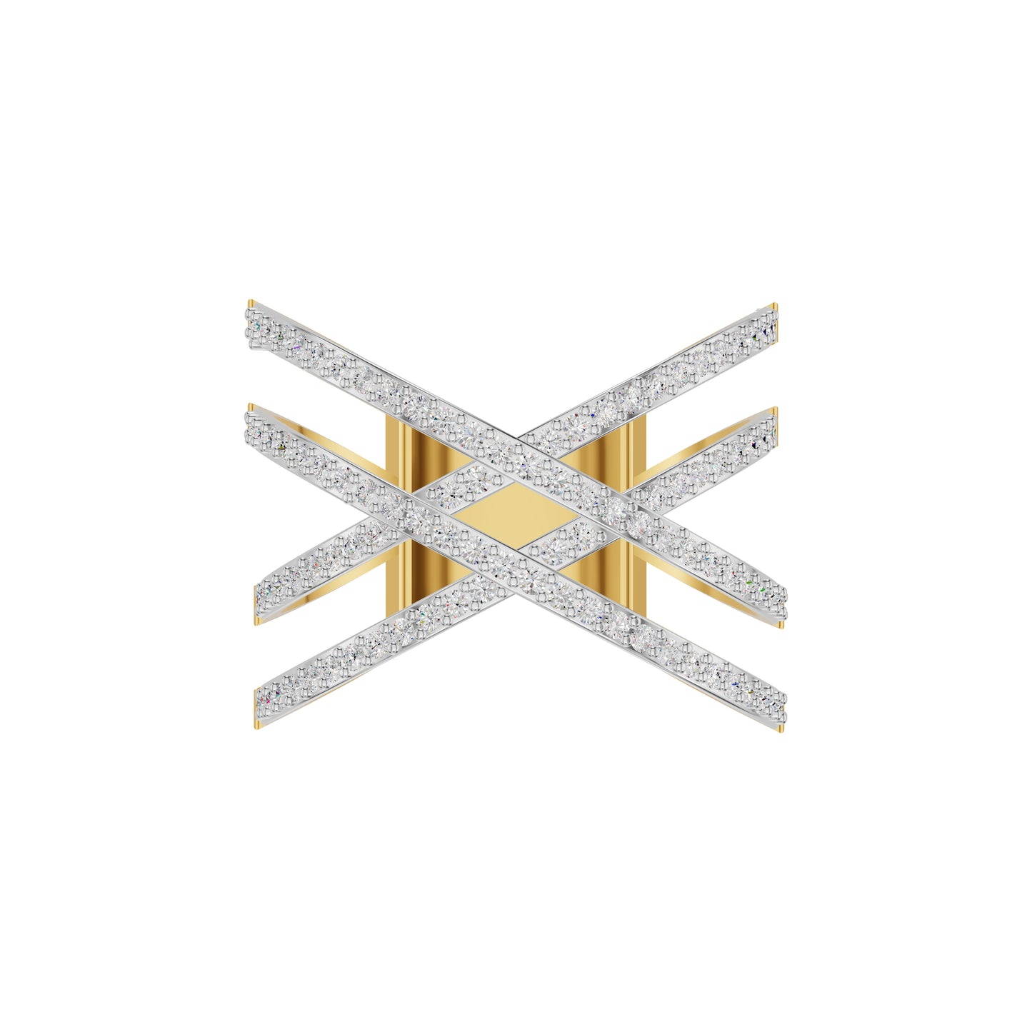 Starry Corset Diamond Ring 18 KT / Yellow Gold / 18