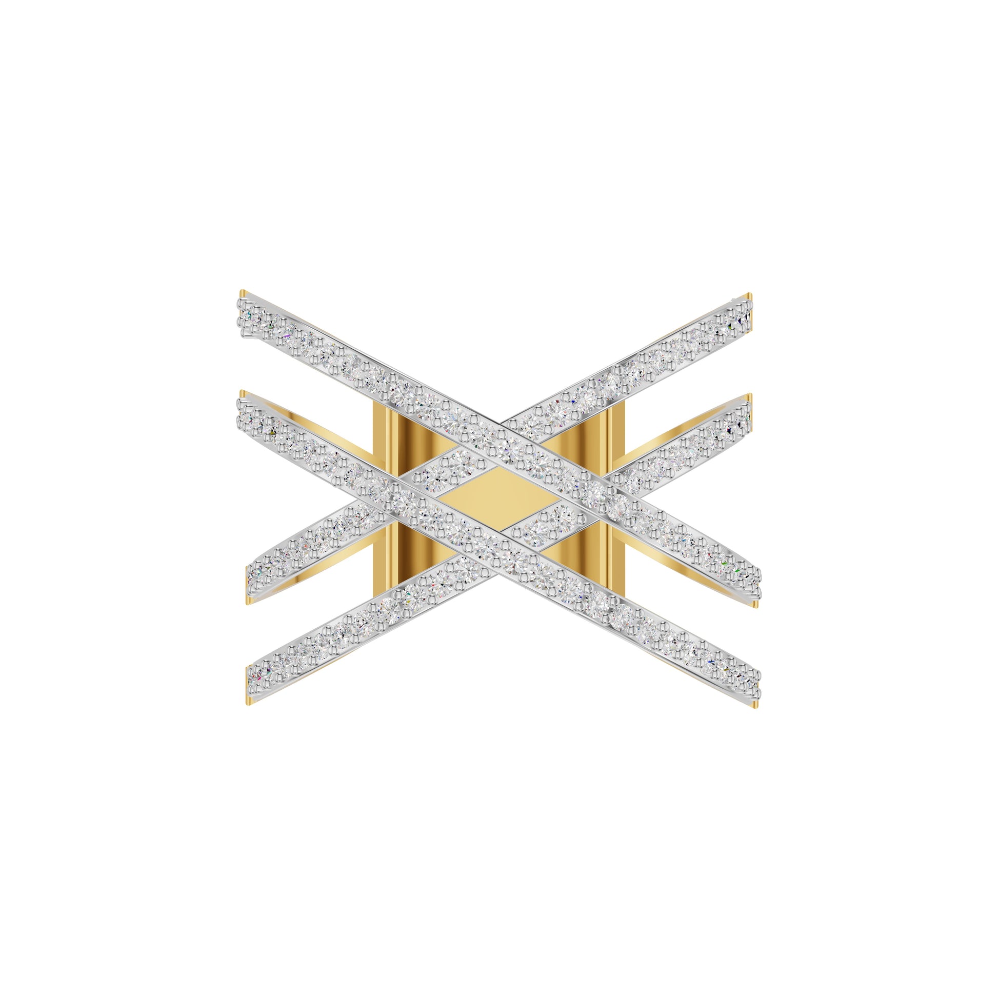 Starry Corset Diamond Ring 18 KT / Yellow Gold / 18