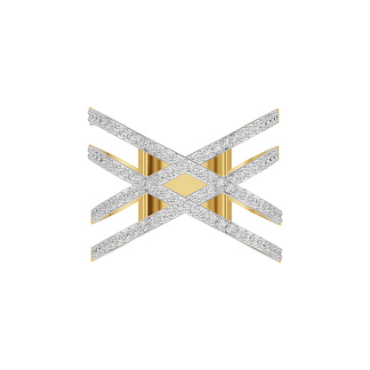 Starry Corset Diamond Ring 18 KT / Yellow Gold / 18