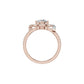 Lumnious Loop Solitaire Diamond Engagement Ring 18 KT / Rose Gold / 18