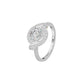 Lumnious Loop Solitaire Diamond Engagement Ring 18 KT / White Gold / 18