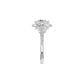 Lumnious Loop Solitaire Diamond Engagement Ring 18 KT / White Gold / 18