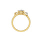 Lumnious Loop Solitaire Diamond Engagement Ring 18 KT / Yellow Gold / 18
