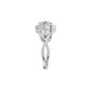 Leafy Marquise Round Solitaire Diamond Ring 18 KT / White Gold / 18