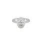 Oval Halo Solitaire Diamond Engagement Ring 18 KT / White Gold / 18