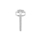Oval Halo Solitaire Diamond Engagement Ring 18 KT / White Gold / 18