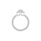 Oval Halo Solitaire Diamond Engagement Ring 18 KT / White Gold / 18