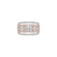 Five Line Round Solitaire Diamond Cocktail Ring 18 KT / Rose Gold / 18