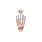 Five Line Round Solitaire Diamond Cocktail Ring 18 KT / Rose Gold / 18