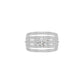 Five Line Round Solitaire Diamond Cocktail Ring 18 KT / White Gold / 18