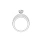 Five Line Round Solitaire Diamond Cocktail Ring 18 KT / White Gold / 18