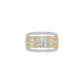 Five Line Round Solitaire Diamond Cocktail Ring 18 KT / Yellow Gold / 18