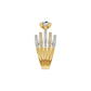 Five Line Round Solitaire Diamond Cocktail Ring 18 KT / Yellow Gold / 18