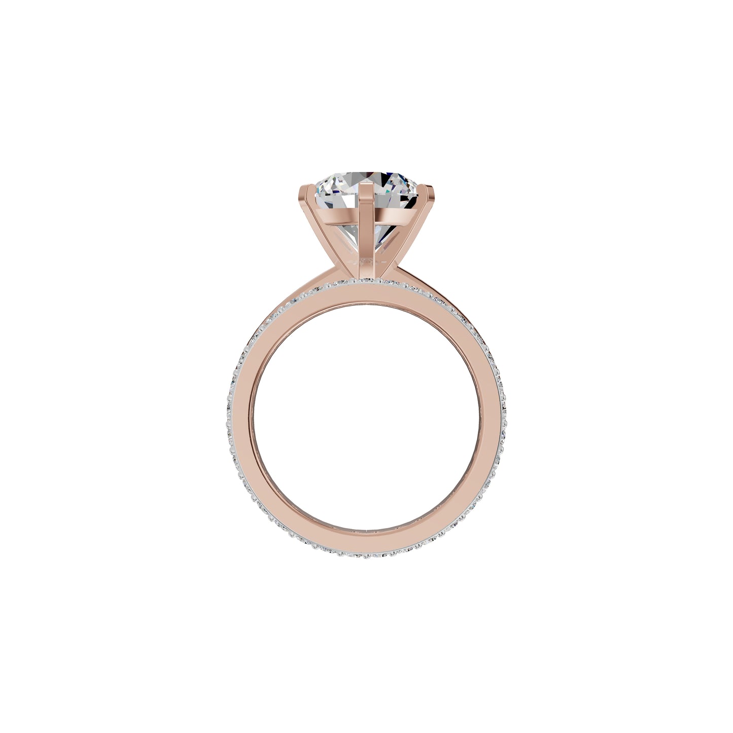 Brilliant Round Solitaire Dual Band Diamond Cocktail Ring