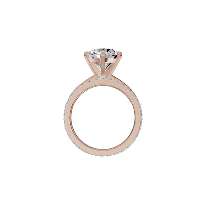 Brilliant Round Solitaire Dual Band Diamond Cocktail Ring