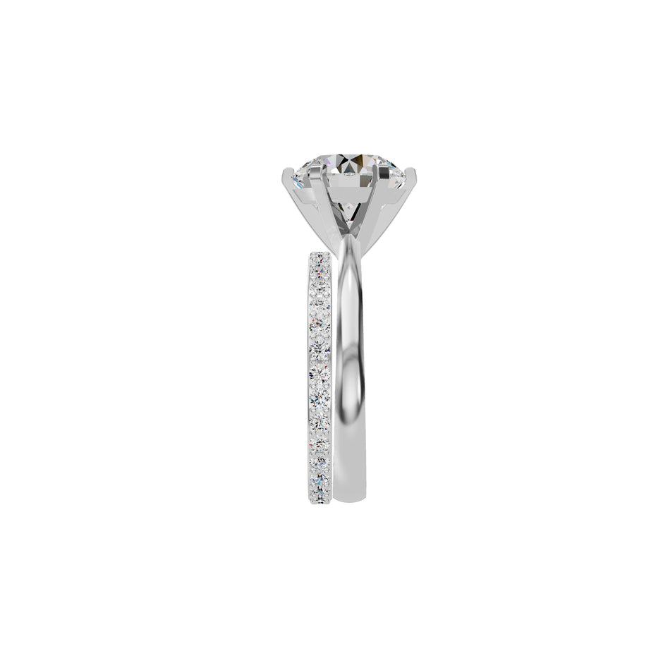 Brilliant Round Solitaire Dual Band Diamond Cocktail Ring