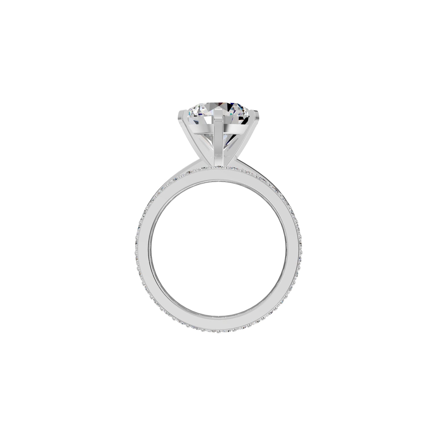 Brilliant Round Solitaire Dual Band Diamond Cocktail Ring
