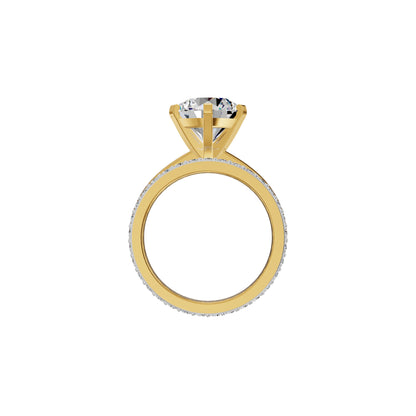 Brilliant Round Solitaire Dual Band Diamond Cocktail Ring
